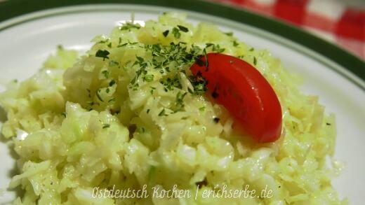 DDR Rezept ostdeutscher Weißkrautsalat mit Senf