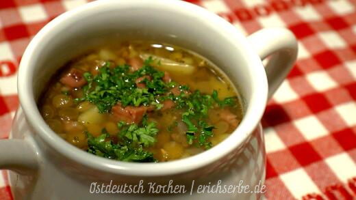 ostdeutsche Linsensuppe nach DDR Rezept