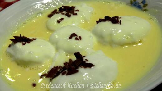 DDR Rezept ostdeutsche Schneebälle in Milchsuppe