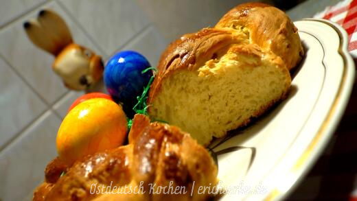 ostdeutsches Osterbrot (Hefezopf) nach DDR Rezept